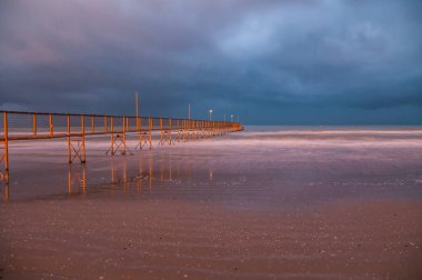tourist's pier at sunset