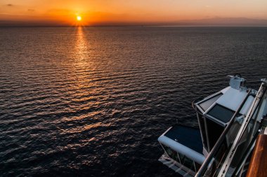 sea at sunset on mediterranean sea