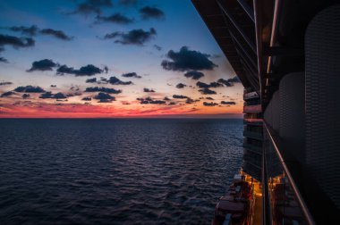 sea at sunset on mediterranean sea