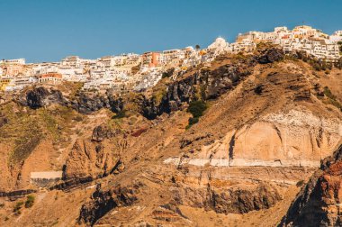 greek island cliffs in the mediterranean sea