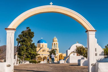 Greek white and blue church