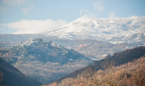 snowy southern Italy village
