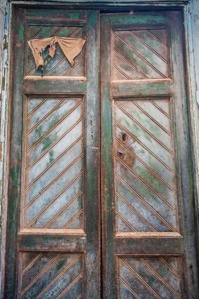 Old Abandoned Building Wooden Door — Fotografia de Stock