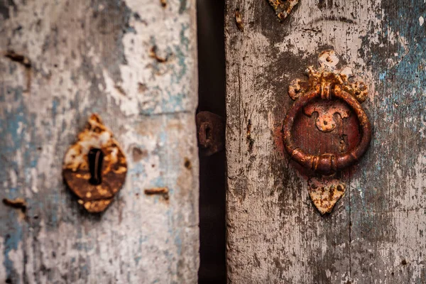Rusty Old Keyhole Close — Fotografia de Stock
