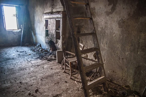 stock image interior of the abandoned house in the old town