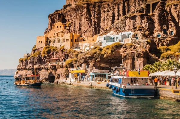 Porto Turístico Santorini Ilha Grega Mar Mediterrâneo — Fotografia de Stock