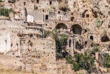 Abandoned collapsed town, ghost town, medioeval town