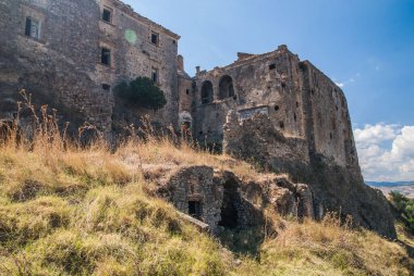 Abandoned collapsed town, ghost town, medioeval town