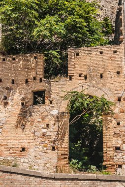 Abandoned collapsed town, ghost town, medioeval town