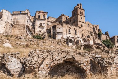 ruin of the Abandoned collapsed town, ghost town, medioeval town