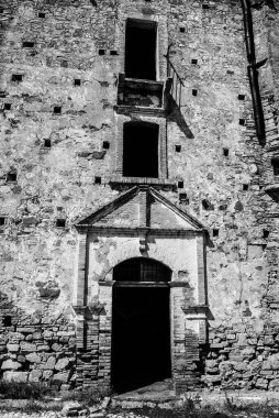 Abandoned collapsed town, ghost town, medioeval town