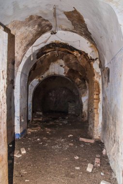 Abandoned collapsed town, ghost town, medioeval town