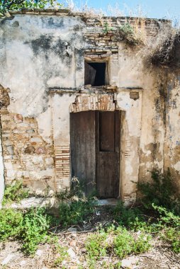 Abandoned collapsed town, ghost town, medioeval town