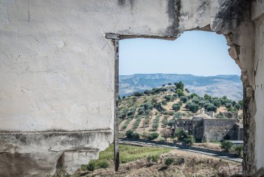 Abandoned collapsed town, ghost town, medioeval town