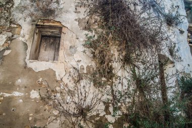 Abandoned collapsed town, ghost town, medioeval town