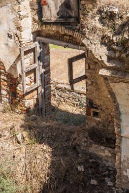 Abandoned collapsed town, ghost town, medioeval town