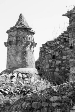 Abandoned collapsed town, ghost town, medioeval town