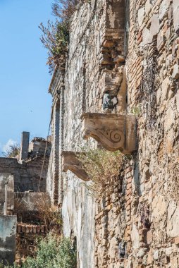 Abandoned collapsed town, ghost town, medioeval town