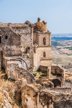 Abandoned collapsed town, ghost town, medioeval town