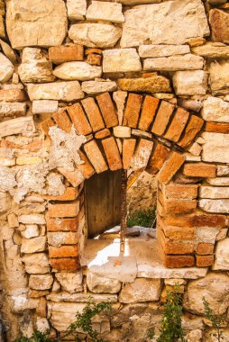 Abandoned collapsed town, ghost town, medioeval town