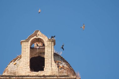 Abandoned collapsed town, ghost town, medioeval town