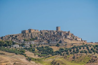 Abandoned collapsed town, ghost town, medioeval town