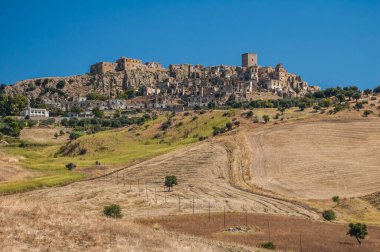 Abandoned collapsed town, ghost town, medioeval town