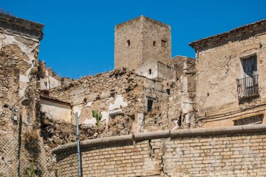 ruin of the Abandoned collapsed town, ghost town, medioeval town
