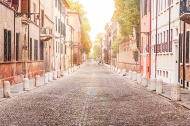 street paved with stones, old town 