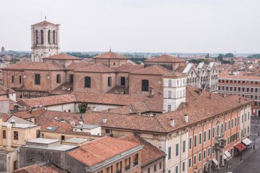 top view of the castle of ferrara