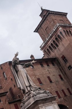 top view of the castle of ferrara