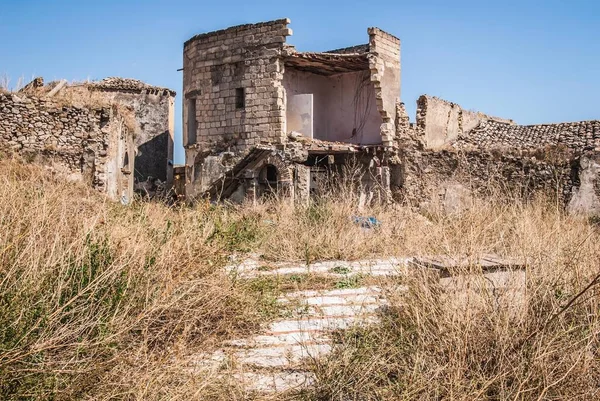 Ruin Abandoned Collapsed Town Ghost Town Medioeval Town — Stockfoto