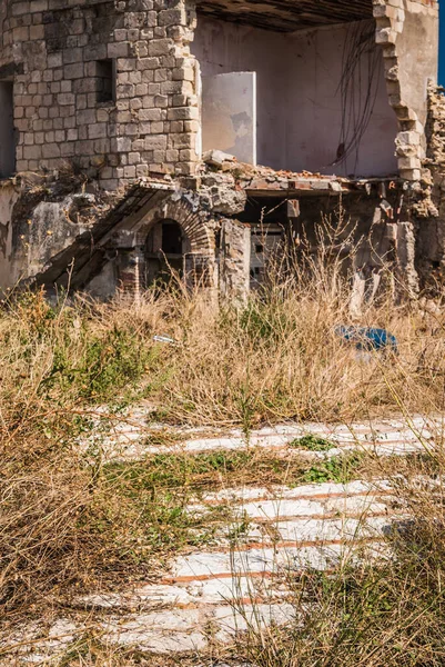 Abandoned Collapsed Town Ghost Town Medioeval Town — Stockfoto