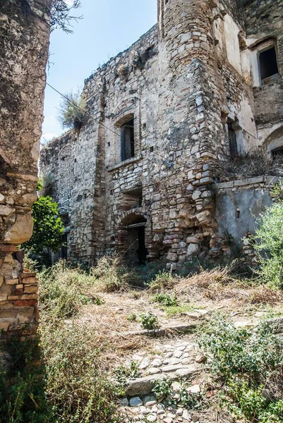 Opuszczone Zapadnięte Miasto Miasto Duchów Średniowieczne Miasto — Zdjęcie stockowe