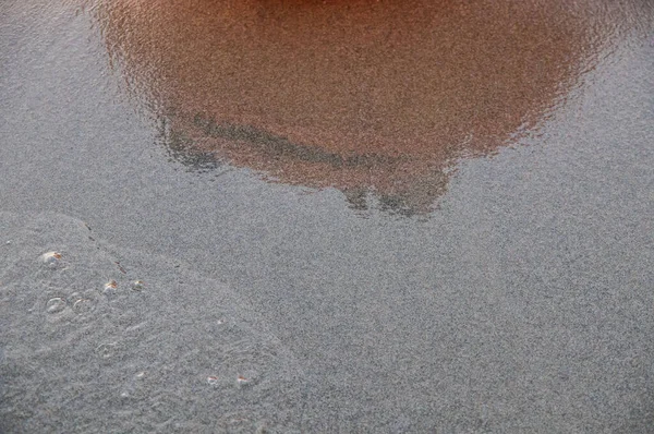 Close View Wet Sand Beach — Stock Photo, Image