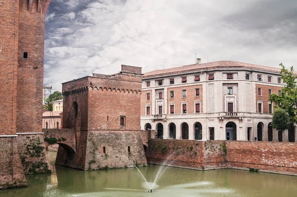 Moat Ferrara Castle Este Fortress — Stock Photo, Image