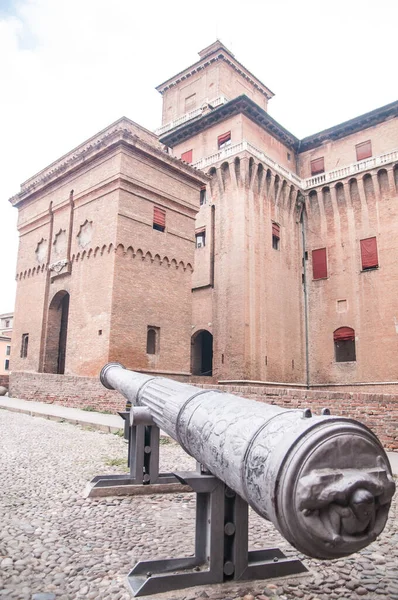 Castle Defence Big Iron Cannon — Stock Photo, Image