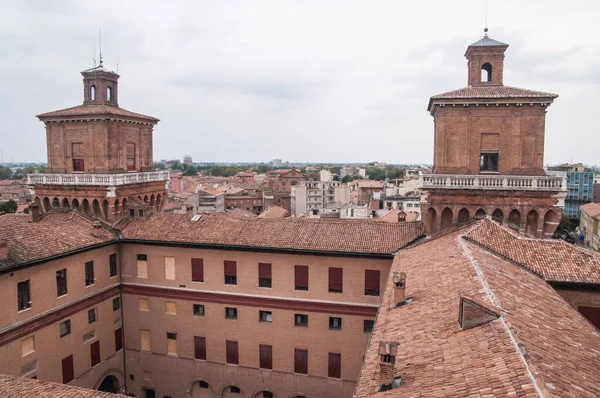 top view of the castle of ferrara