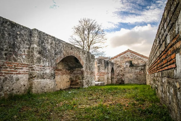 Roman Civilization Courtyard Walls — Foto de Stock
