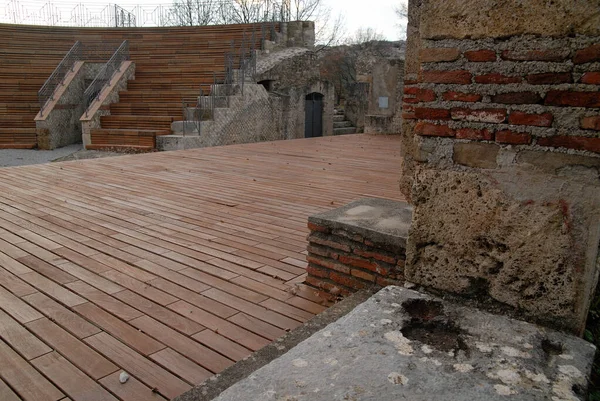 Roman theater with wooden floor
