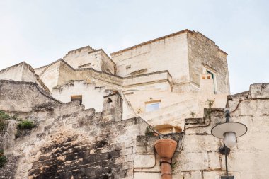 details of The Sassi of matera, ancient town, matera landscape by day