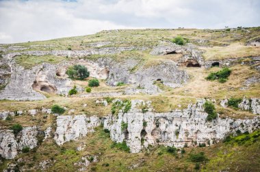 cavern and hills around matera