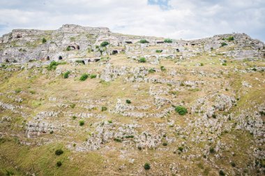 cavern and hills around matera