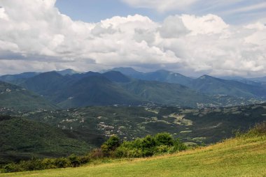 view of the valley of the Apennines