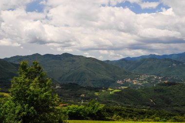 view of the valley of the Apennines