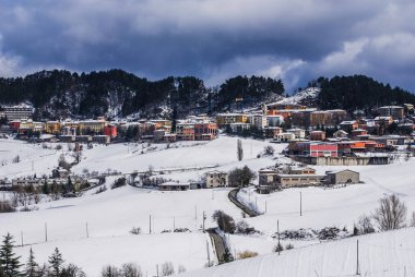 winter landscape, snowy landscape, Christmas atmosphere