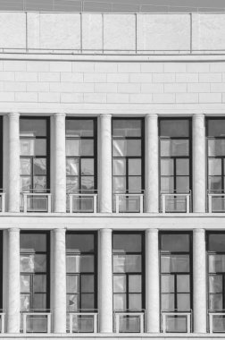 Fascist architecture, squared building, skyscrapers