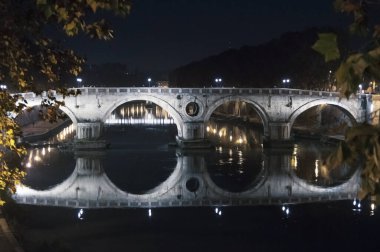 tiber river by night, Rome 