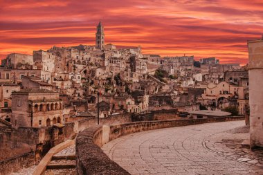 The Sassi of matera, ancient town, matera landscape by day