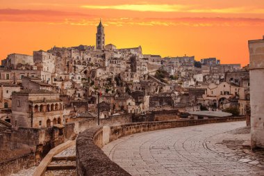 The Sassi of matera, ancient town, matera landscape by day